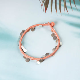  Handcrafted Patwa Thread & Sequin Work Anklet 