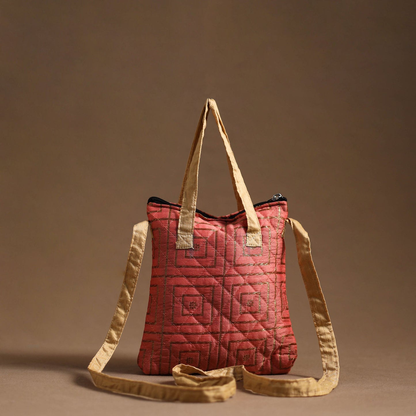  Handcrafted Quilted Silk Sling Bag 04 