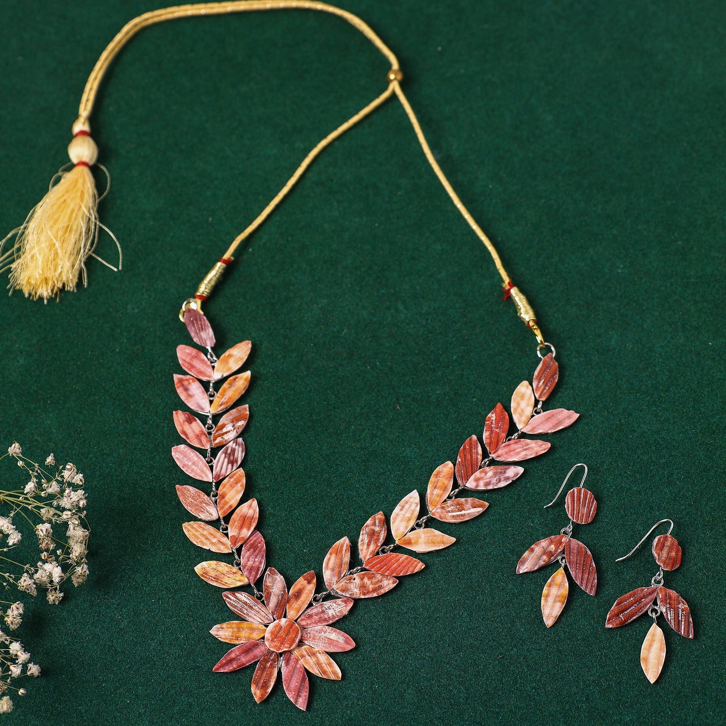 seashell pendant necklace set