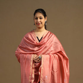Buy Handloom Chanderi Silk Kashida Embroidery Dupatta