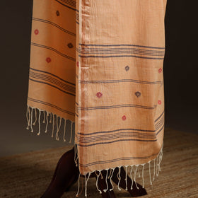 Handloom cotton bengal jamdani dupatta 12 - handcrafted