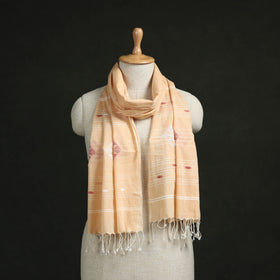 Handloom cotton burdwan jamdani stole with tassels 10