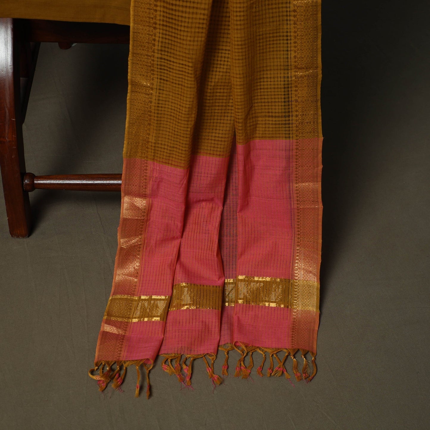 Handloom cotton mangalagiri 3pc unstitched dress material