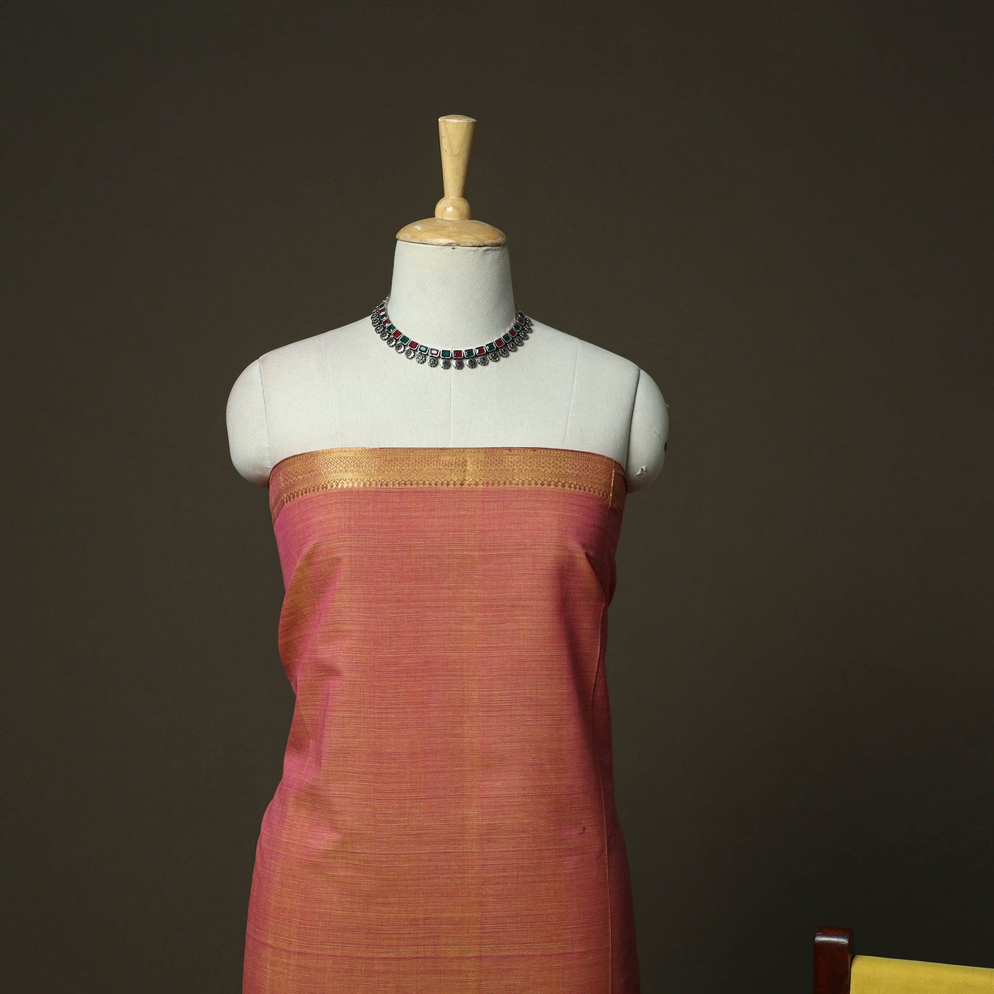 Handloom cotton mangalagiri 3pc unstitched dress material