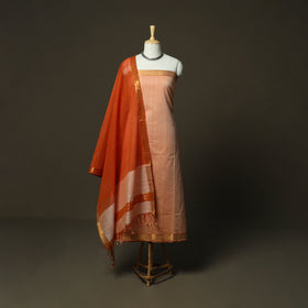 Handloom cotton mangalagiri 3pc unstitched dress material
