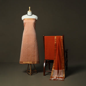 Handloom cotton mangalagiri 3pc unstitched dress material