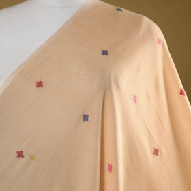 Peach - handloom cotton phulia jamdani fabric 11
