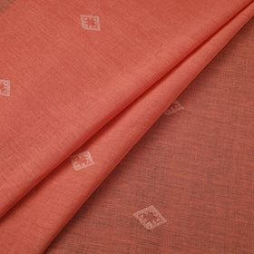 Peach - handloom organic buti kala cotton fabric 01