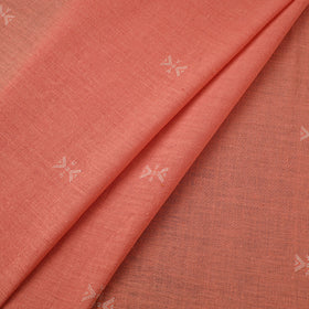 Peach - handloom organic buti kala cotton fabric 02