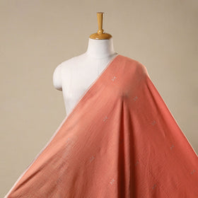 Peach - handloom organic buti kala cotton fabric 02