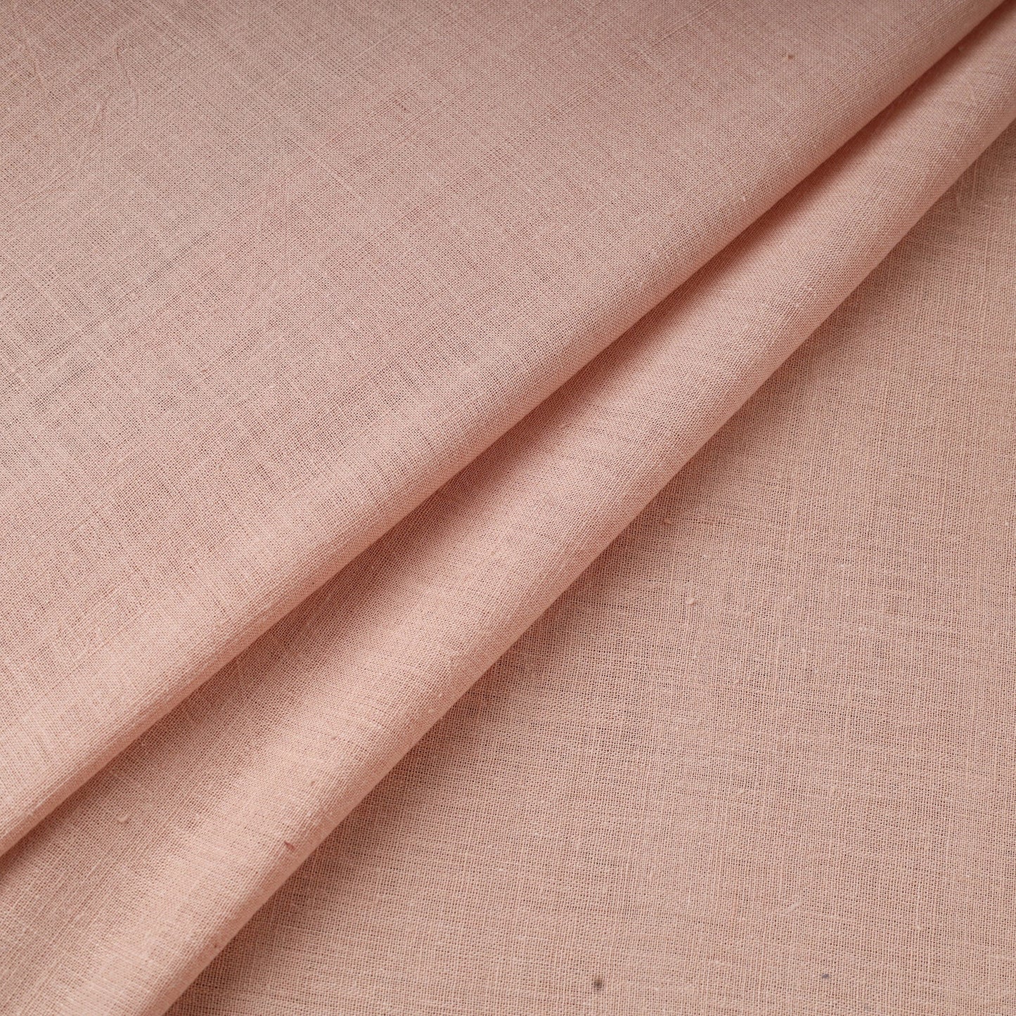 Peach - handloom organic kala cotton fabric 06 - handcrafted
