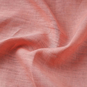 Peach Handloom Pure Linen Bhagalpuri Fabric 