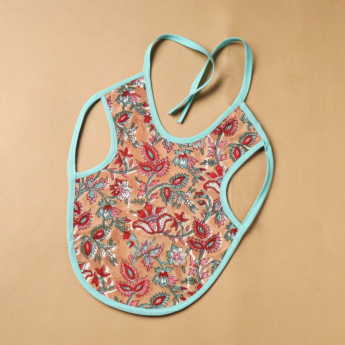 Peach Handmade Cotton Baby Bib