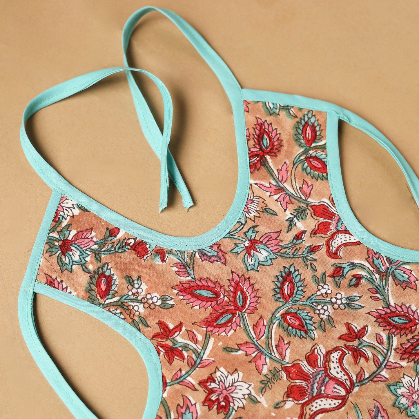 Peach Handmade Cotton Baby Bib