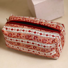  Peach Handmade Cotton Toiletry Bags (Set of 3) 
