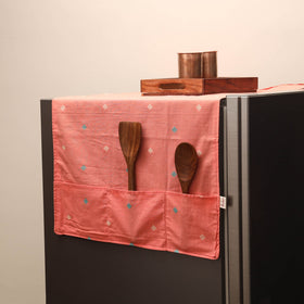 Handmade fridge top cover with multiple pockets 17