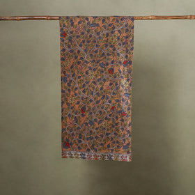 Peach Handpainted Cotton Kalamkari Stole