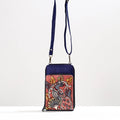 Peach Handpainted Kalamkari Natural Dyed Ghicha Silk Sling Bag