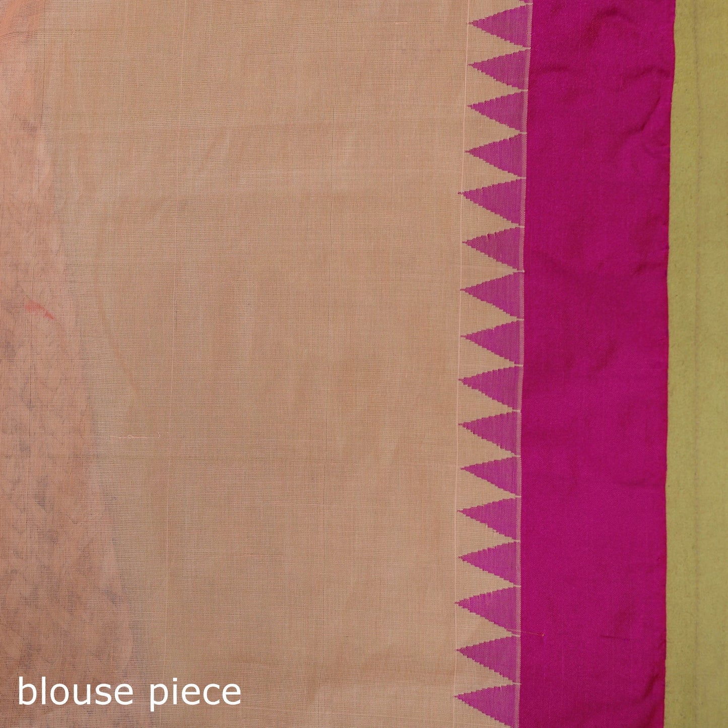 Peach - handspun handloom buta fine cotton jamdani saree 45