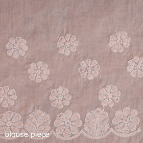 Heavy hand embroidered terivoile cotton lucknow chikan