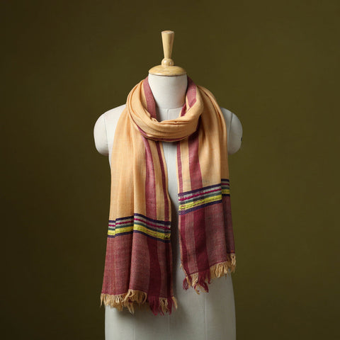 Himalayan handspun handwoven pure pashmina wool stole 02
