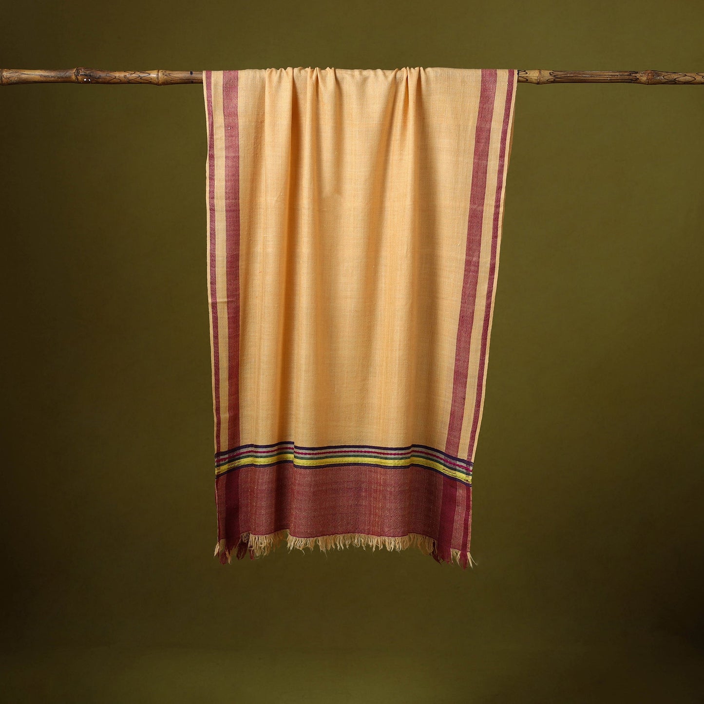 Himalayan handspun handwoven pure pashmina wool stole 02