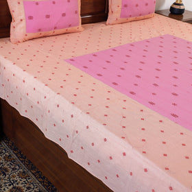 Buy Jacquard Cotton Double Bed Cover with Pillow Covers l iTokri.com