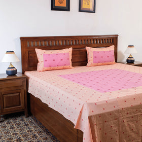 Buy Jacquard Cotton Double Bed Cover with Pillow Covers l iTokri.com