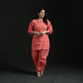 Jacquard cotton co-ord set for women 09 - handcrafted