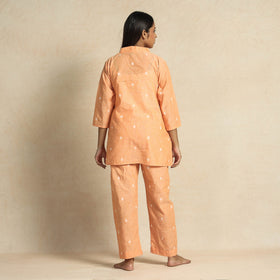 Buy Jacquard Cotton Top & Pyjama Night Suit Set Online at iTokri.com
