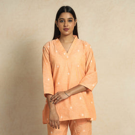 Buy Jacquard Cotton Top & Pyjama Night Suit Set Online at iTokri.com