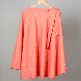 Buy Elegant Peach Jacquard Skirt for Women at iTokri