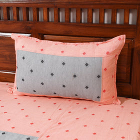 Buy Jacquard Patchwork Cotton Double Bed Cover with Pillow Covers Online at iTokri.com