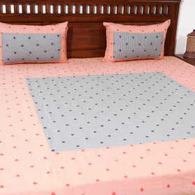 Buy Jacquard Patchwork Cotton Double Bed Cover with Pillow Covers Online at iTokri.com
