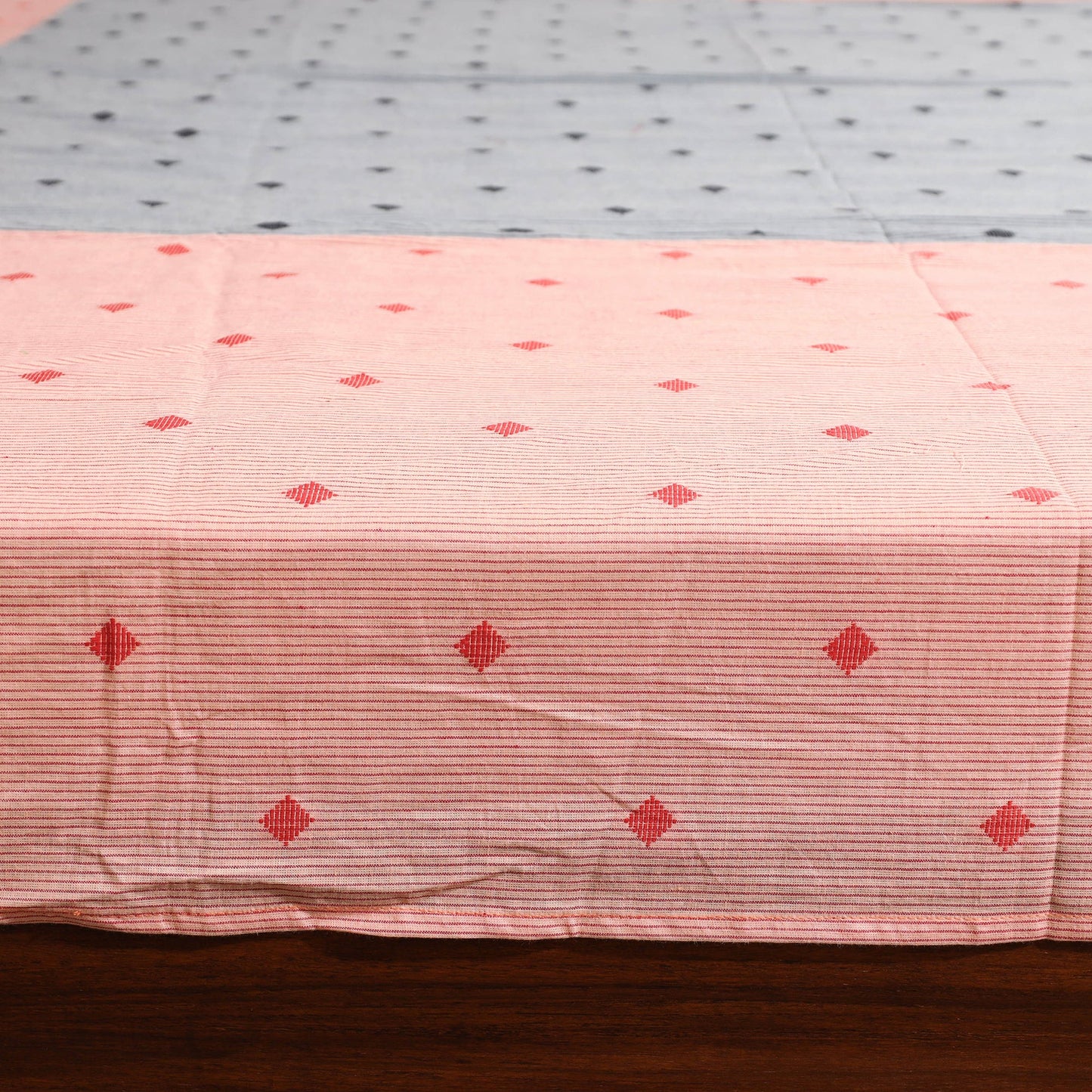 Buy Jacquard Patchwork Cotton Double Bed Cover with Pillow Covers Online at iTokri.com