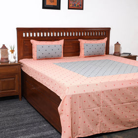 Buy Jacquard Patchwork Cotton Double Bed Cover with Pillow Covers Online at iTokri.com