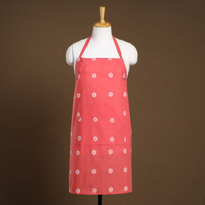  Peach Jacquard Weave Cotton Apron with Pocket
