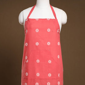  Peach Jacquard Weave Cotton Apron with Pocket