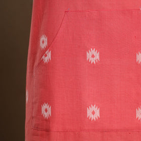  Peach Jacquard Weave Cotton Apron with Pocket