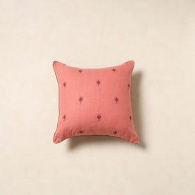 Peach - jacquard weave cotton cushion cover 06 - handcrafted
