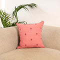 Peach - jacquard weave cushion cover 23 - handcrafted