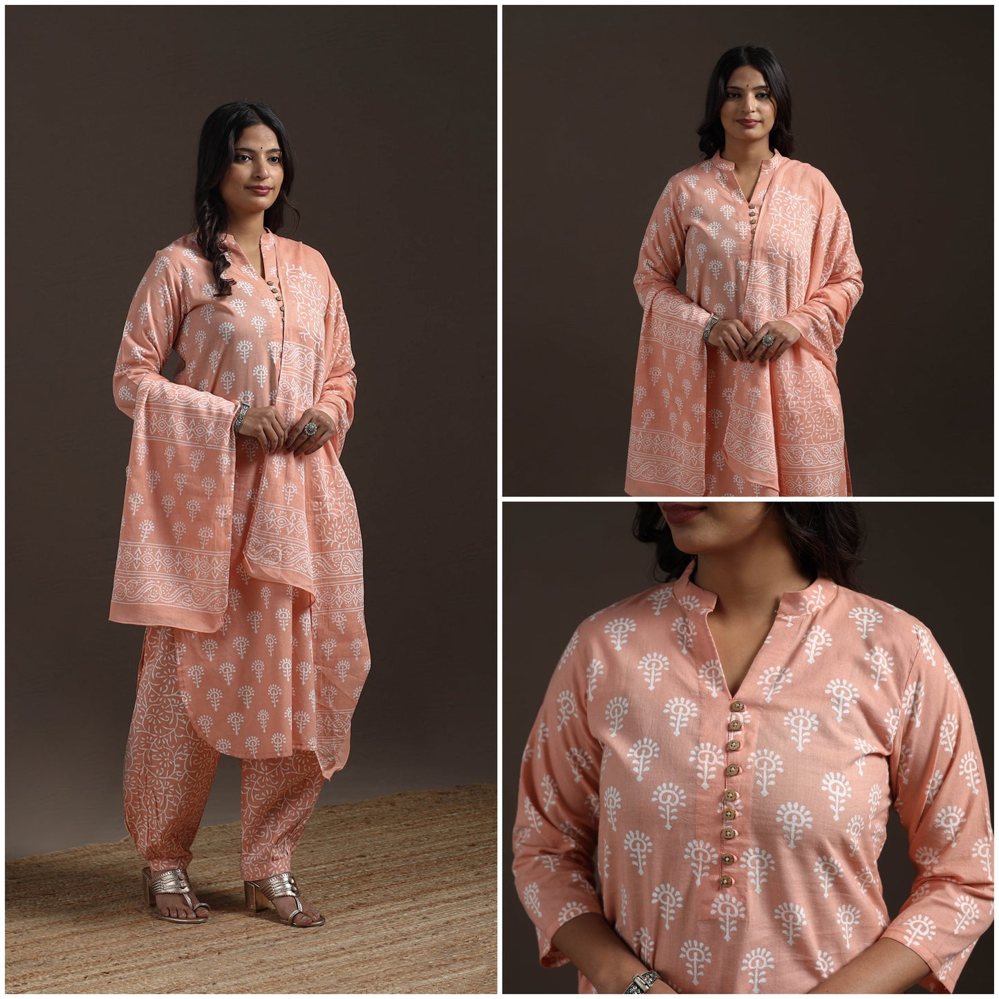 Jaipur hand cotton suit set with dupatta for women 20