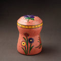 Peach Kavad Handpainted Stainless Steel Multi Utility Canister