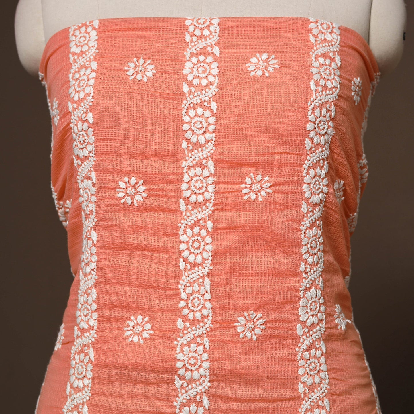 Lucknowi chikankari hand embroidered kota doria cotton 2pc