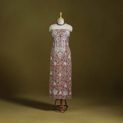 Lucknowi chikankari work sanganeri unstitched kurta