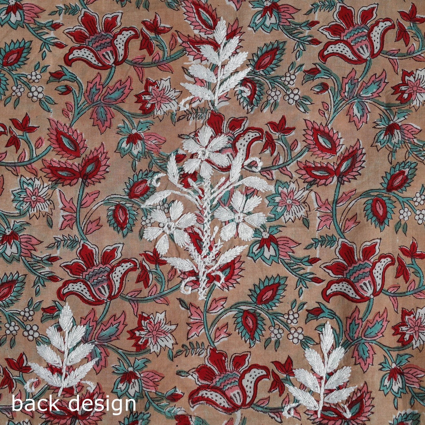 Lucknowi chikankari work sanganeri unstitched kurta