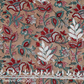 Lucknowi chikankari work sanganeri unstitched kurta