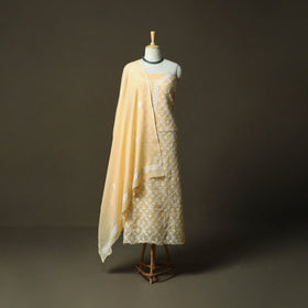 Lucknowi hand embroidered kota doria cotton chikankari 2pc