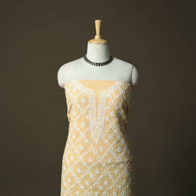 Lucknowi hand embroidered kota doria cotton chikankari 2pc