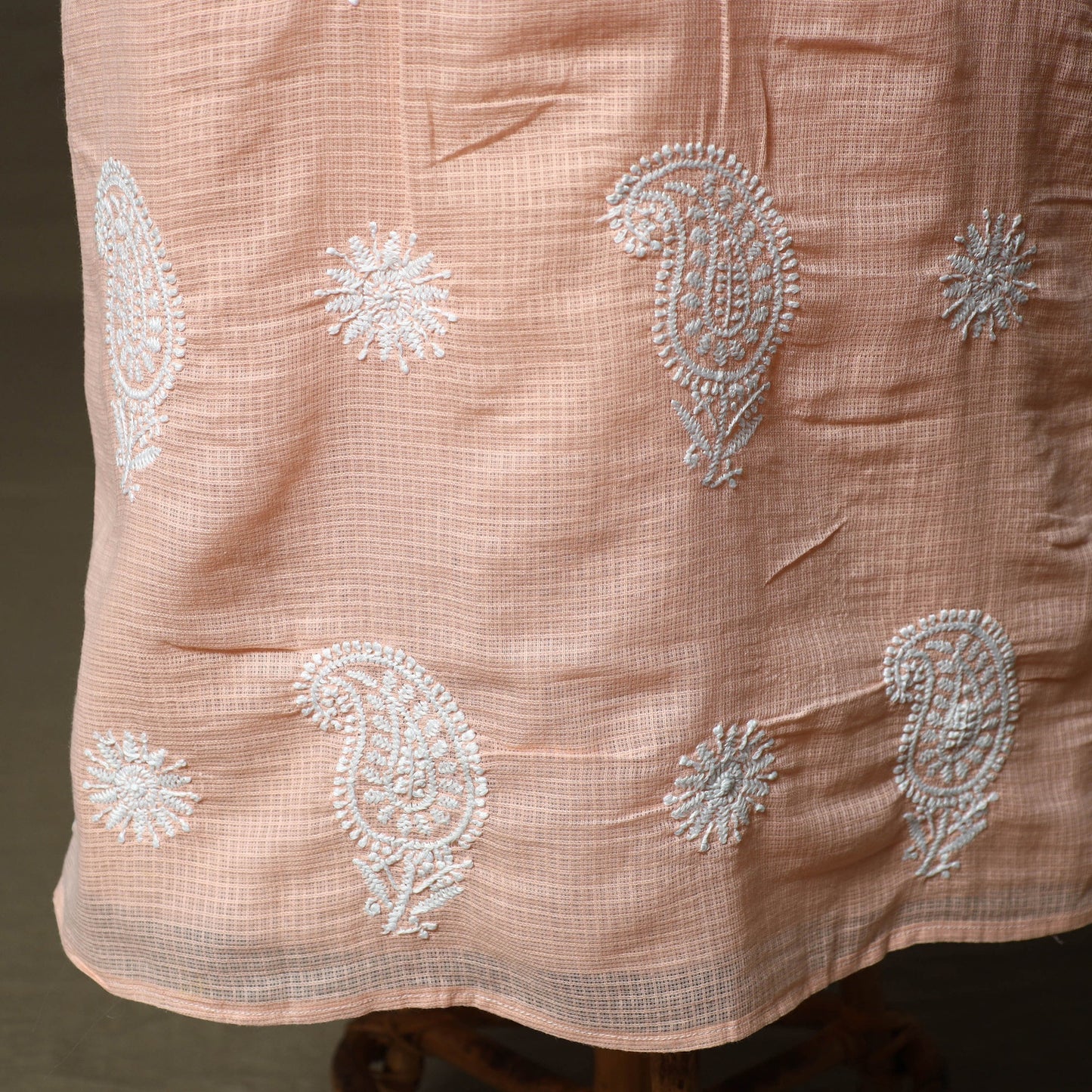 Lucknowi hand embroidered kota doria cotton chikankari 2pc